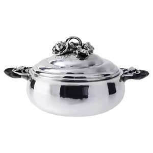 Olla de cocina de acero inoxidable de alta calidad con tapa, apta para horno y lavavajillas, diseño minimalista para cocinas de gas e inducción. - Product Image 6
