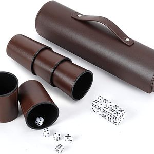 PU Leather Customizable High-Quality Dice <b>Cup</b> Set with 25 Dice and Exclusive Storage Case Eco-Friendly for Game Playing - Product Image 3