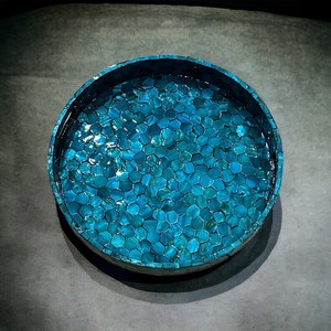 ถาดเก็บของเปลือกหอยมุกสีน้ำเงินเข้มเคลือบเงาสำหรับตกแต่งโต๊ะกาแฟ - Product Image 5