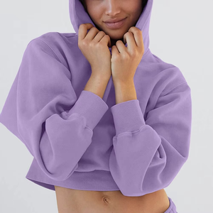 Sudadera con Capucha de Diseño Personalizado Más Vendida, Informal, de Algodón Sólido, Transpirable, Ligera, de Invierno, de Secado Rápido, de Manga Larga, con Cintura Elástica para Mujer - Product Image 4