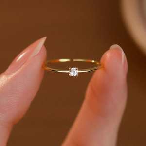 Hallmark Silver Gold-Plated Casual Signet Ring for Women - Product Image 1