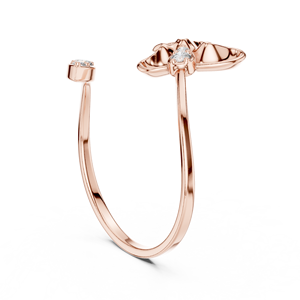 Anillo de Oro Sólido de 14k con Diamantes de Corte Brillante Redondo para Mujer, Anillo de Compromiso Clásico de Diseño Minimalista para Regalo - Product Image 6