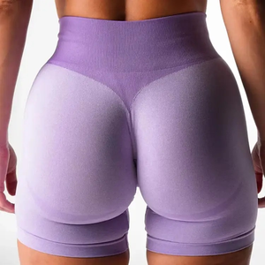 Wholesale High Waist Solid Yoga <b>Shorts</b> for Women Fitness Running Breathable Eco-Friendly <b>Tight</b> Fit Four-Way Stretch Quick Dry - Product Image 3