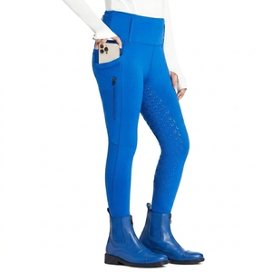 Custom High Quality Girls' Equestrian Apparel Low MOQ High Waist Riding Breeches Anti-Slip silicone equestrian leggings - Product Image 2