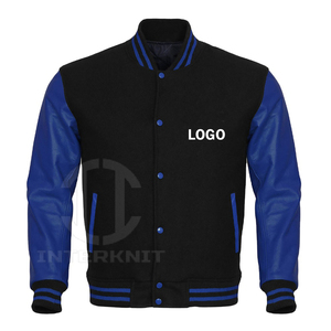 Custom Made Men's Hooded Varsity Baseball Jacket with Single Button Closure Dot <b>Pattern</b> Streetwear Style - Product Image 5
