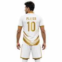 Ensemble de maillots de football noirs personnalisés pour hommes, uniforme de football par sublimation, kit d'entraînement respirant à séchage rapide, vêtements d'équipe, shorts, logo personnalisé