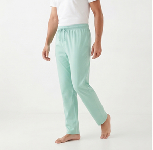 Pantalon de pyjama en coton pour homme, taille élastique, coupe ample, décontracté, pour l'été, avec poches latérales, respirant, léger, pyjama d'été - Product Image 3