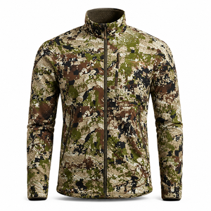 Veste de chasse à capuche camouflage, manches longues, softshell, respirante, vêtements d'extérieur pour adultes - Product Image 5