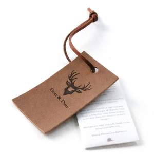 Etiqueta colgante de cuero PU para bolsos y vaqueros con logotipo personalizado del fabricante - Product Image 4