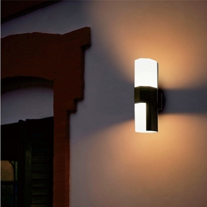 Moderno Hotel Jardín Negro Aluminio Led arriba y abajo Café Lámpara de pared al aire libre Iluminación exterior Impermeable IP65 Luces de pared - Product Image 2