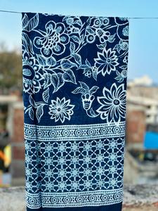 Guirnalda de Banderines Decorativos de Algodón con Estampado Indigo, Hechos a Mano en India, Decoración Colgante para Fiestas - Product Image 3