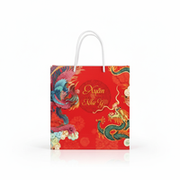 Sac fourre-tout en papier d'art de luxe, imprimé sur mesure avec votre propre logo, poignées vernies recyclables, emballage cadeau écologique et biodégradable