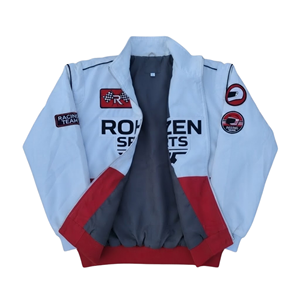 Wholesale Racing Team <b>Racer</b> <b>Jacket</b> Men Custom Patch Embroidered Zipper Motorcycle Style Durable Everyday Wear - Product Image 3