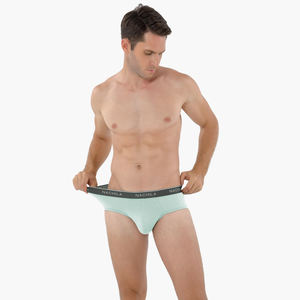 Breathable Soft Knitted Bamboo Men's Boxer Briefs Underwear Lightweight Tagless Eco-Friendly ODM Custom Logo Antimicrobial - Product Image 3