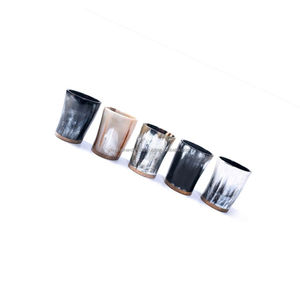 Verre à boire personnalisé en forme de corne avec gravure artisanale complexe - Product Image 1