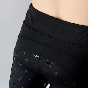 Leggings de yoga taille haute pleine longueur avec bande latérale, extensibles dans quatre directions, taille élastique, sans couture, en Spandex et Nylon - Product Image 4