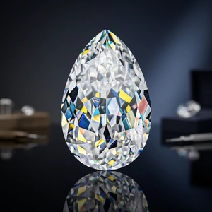 Lágrima de Luz Estelar: Diamante Cultivado en Laboratorio con Corte Pera Portugués |   Gema Suelta con Certificación CVD para Joyería de Alta Gama Personalizada - Product Image 3