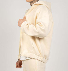 Sweat à capuche surdimensionné en molleton épais 100% coton de haute qualité avec logo personnalisé pour homme - Product Image 3