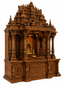 Temple domestique en bois massif de style sud-indien de luxe avec Gopuram, style traditionnel dravidien, en vente en Australie - Product Image 3