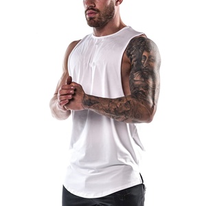 Débardeur côtelé personnalisé pour homme, col rond, uni, basique, en coton, décontracté, pour le sport et le fitness - Product Image 3