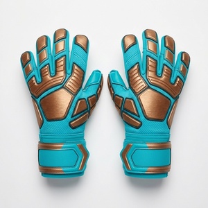 Green Football Goalkeeper <b>Gloves</b> Full Finger Non Slip Breathable Adjustable Wrist Strap Unisex Sports <b>Glove</b> - Product Image 3