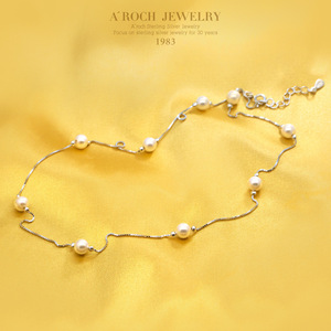 Collier en perles naturelles Kokoya 3-3,5 mm Cadeau pour la fête des mères 12 mm Bouton rond sans défaut Collier de base 18 carats - Product Image 2