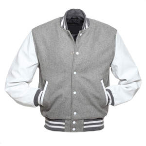 Men's PU Embroidered Patchwork Varsity Jacket <b>Dot</b>/Solid Stand Collar Single Button Closure Waterproof Winter Casual Style - Product Image 6