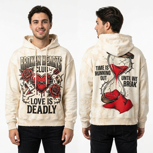 Sweat à capuche vintage délavé pour homme, personnalisé, en coton 400 GSM, style streetwear vieilli, coupe ample, zippé, vente en gros fabricant - Product Image 3