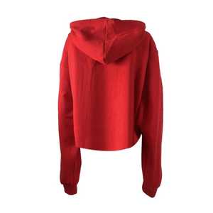 Solid Color Crop Top Wholesale Hoodie Women Sleeve Hoodies Crop Top for Girls Autumn Thin Hooded Cropped Pullover Women's - Product Image 5