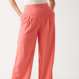 Pantalon décontracté en coton uni taille haute jambe large longue pour femme, mode sport, taille élastique, logo personnalisé, pantalon d'entraînement pour femme - Product Image 6