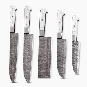 Juego de Cuchillos de Chef de Acero de Damasco, 5 Piezas, Hechos a Mano, con Mango de Resina, Juego de Cuchillos de Cocina Profesionales, Venta al Por Mayor, OE - Product Image 1