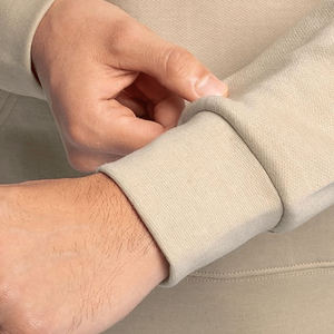 Sweat-shirts à capuche personnalisables pour hommes grandes tailles, 100 % coton, unis, d'hiver, zippés, chauds, sportifs et anti-boulochage - Product Image 2