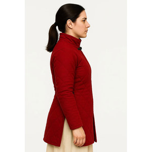 Gambeson matelassé rouge médiéval, veste rembourrée, costume historique, reconstitution historique, manteau rembourré en coton pour femmes - Product Image 3