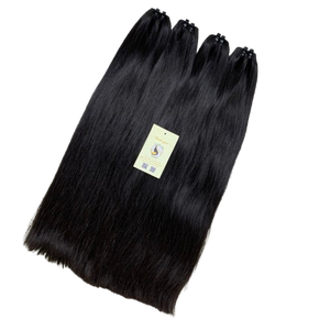 Livraison rapide Cuticules complètes alignées Cheveux humains vietnamiens bruts Paquets de cheveux noirs naturels à double tirage Extensions de trame à la machine - Product Image 1