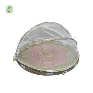 Couvre-plat en paille tressée avec motif vert, articles de cuisine et décoration de table, vente en gros, écologique, fabriqué au Vietnam - Product Image 3