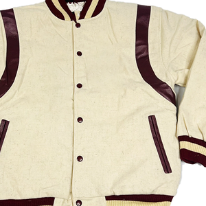 Chaqueta universitaria retro de béisbol personalizada para hombre, de lana gruesa, cuello alto informal, cálida para invierno, estilo urbano, con bordado y calefacción. - Product Image 2