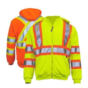 Sweat-shirt de sécurité réfléchissant pour hommes, haut en molleton chaud, haute visibilité, sweat à capuche 100% Polyester, vente en gros - Product Image 1