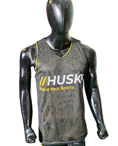 Chaleco Deportivo sin Mangas para Hombre HUSKY, Transpirable, con Cuello en V, Estampado Digital, 100% Poliéster, Secado Rápido, Corte Regular, para Todas las Temporadas - Product Image 1