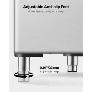 Commerciale 500 libbre di capacità in acciaio inox macchina per il ghiaccio contenitore regolabile filtro in gomma antiscivolo piedi ristorante Hotel modello - Product Image 3