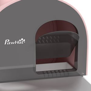 Bac à litière rose pour chat avec couvercle et pelle filtrante – Accessoire premium pour le confort félin - Product Image 6