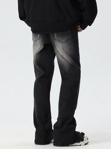 Jeans de créateur respirants pour hommes – Vente directe usine – Pantalons en denim extensible – Coupe droite – Pantalons personnalisés pour homme - Product Image 4