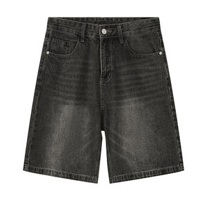 Shorts en jean cargo baggy pour homme, style charpentier, délavé effet vieilli, sans genouets, coupe skate, fabriqué sur mesure - Product Image 1