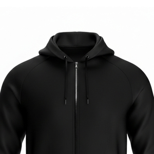 Sweat à capuche zippé en polaire brossée 65% polyester 35% coton 350-400 g/m² avec bordure côtelée 2x1 sur les poignets et le bas, fermeture éclair sur le devant - Product Image 2