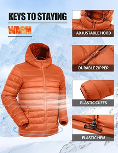Chaqueta Bomber Brillante de Invierno para Hombre, Diseño Reversible con Capucha y Cuello Alto, Talla Grande, Chaqueta Acolchada Negra para Exteriores - Product Image 5