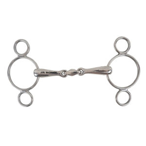 บิตม้าแบบวงแหวนคู่สแตนเลส Apollo Equestrian สำหรับฝึกขี่ม้า - Product Image 1