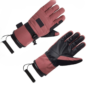Bulk Blank Hot Selling Comfortable Outdoor Ski <b>Gloves</b> Leather Waterproof Windproof <b>Thermal</b> Hook Loop Closure Durable New Arrival - Product Image 4