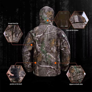 Veste de chasse imperméable et coupe-vent à manches longues personnalisée, doublure en polyester, imprimé unisexe, veste d'hiver pour l'extérieur, haute sécurité - Product Image 4