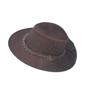 Sombrero de Vaquero de Cuero de Ala Ancha, Estilo Occidental de Lujo, Unisex, Resistente al Agua, para Decoración al Aire Libre - Product Image 6