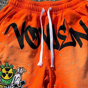 High Quality Screen Printing Front Customized Embroidery 100% Cotton High Waist <b>Elastic</b> Waist Quick Dry Mens Shorts 220 GSM - Product Image 6