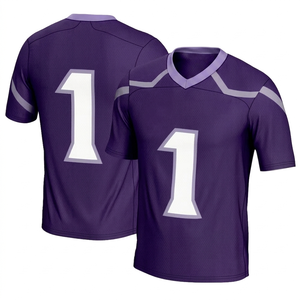 Wholesale OEM New Design Breathable Short Sleeve American Football Jerseys Custom Digital Printed Blank - Product Image 2